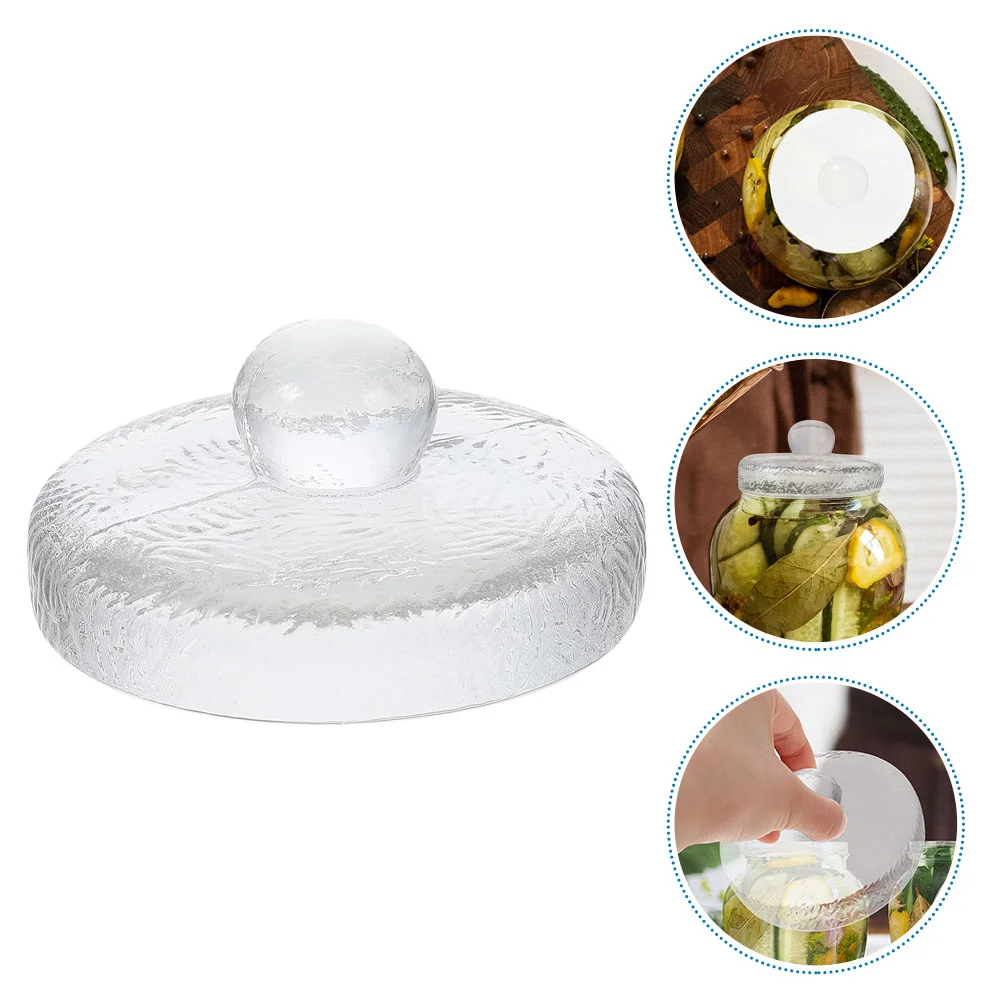 

Fermented Glass Weights Pickle Jar Lids Fermentation for Wide Mouth Jars Bowls Can Pickling Covers Practical