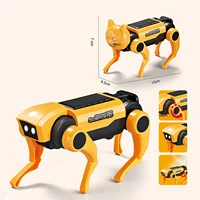 DIY Assembly Solar Electric Mechanical Dog Science Tech Puzzle Toy Smart Education Robot Dog Toys for Kids Children Gifts 2