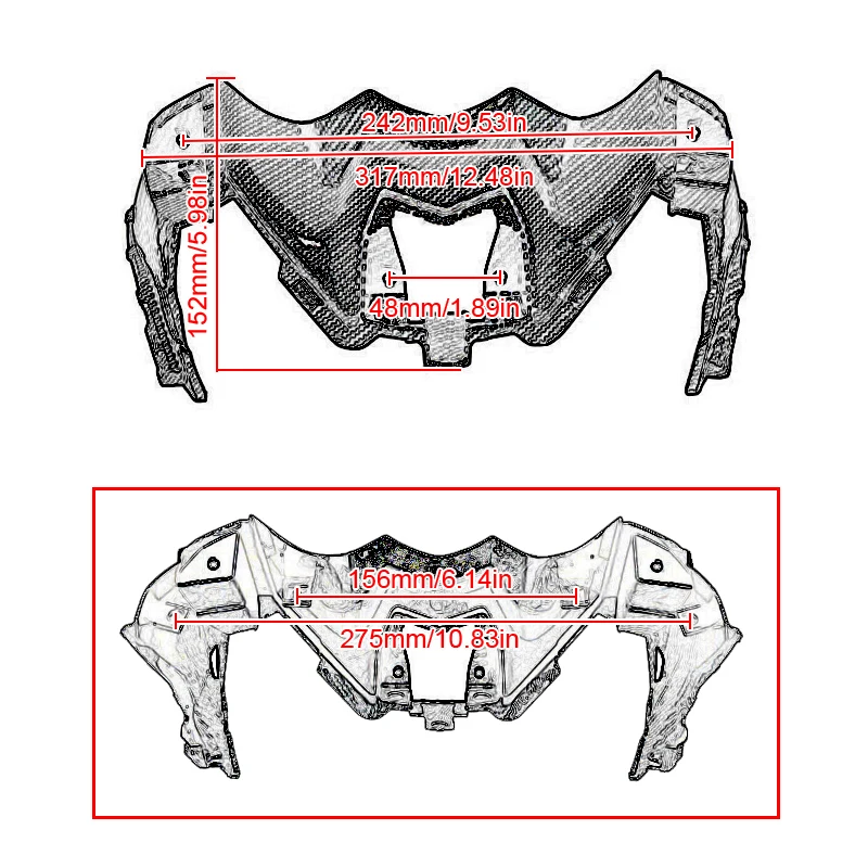 Fit For Kawasaki Z 900-Z900 Motorcycle Front Headlight Fairing Beak Cowl Cover Extension Aerodynamic Winglets Z-900