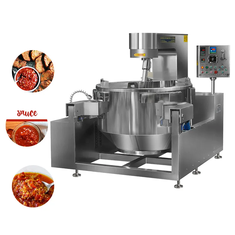 Marmite de cuisson industrielle électrique à induction avec agitateur pour ketchup, sauce chili, pâte de sambal, personnalisable 1