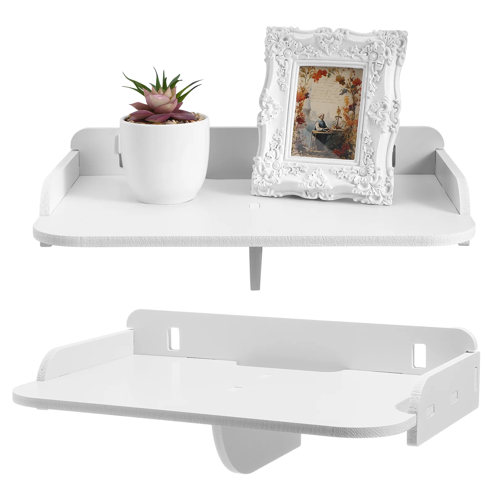 

Set Top Box Rack Bathroom Shelf Shelves Corner Wall Wall-mounted Storage Floating Racks for Bedroom Organizer White Bookshelf