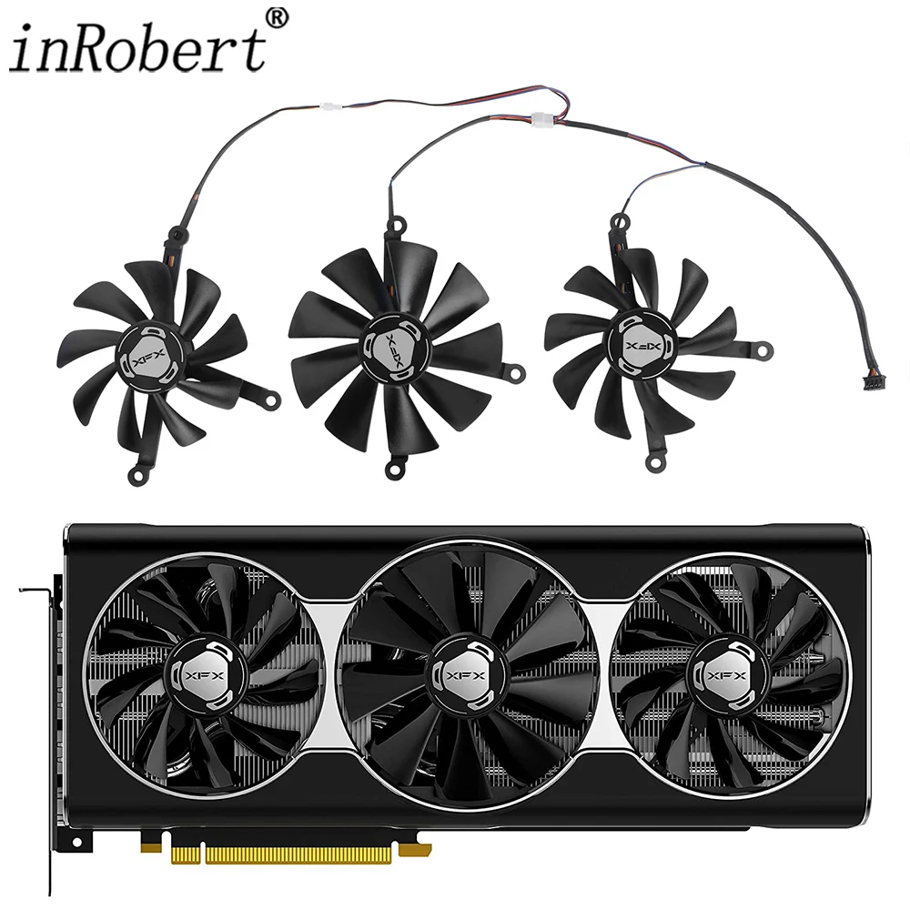 87Mm 95Mm Rxrx5700 Ventola Per Scheda Video Per Xfx Radeon Rx 5700 Xt 8Gb Thicc Iii Gpu Per Scheda Grafica Ultra Sostitutiva