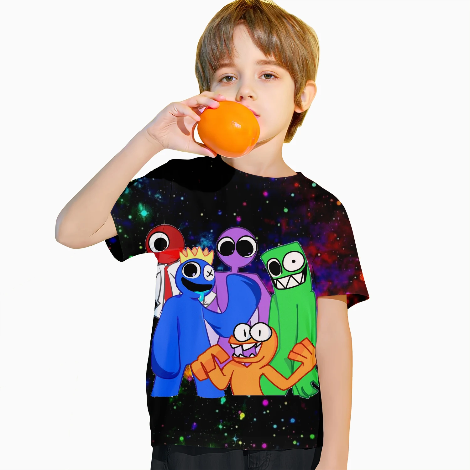 A Piece 24 Summer New 3D Printed rainbow friends Boys T-shirt Fashion Children Clothing Comfortable Exterior Must-have Summer 5