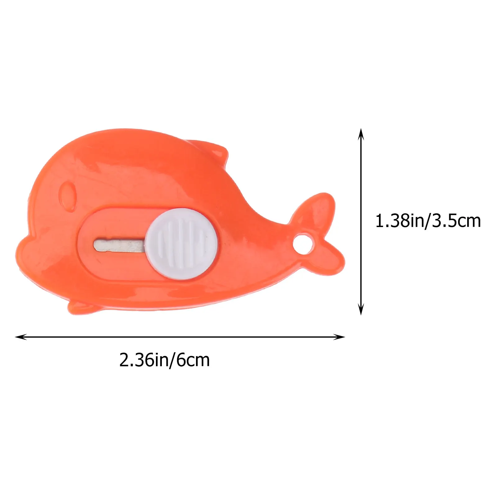 20Pcs 개폐식 미니 유틸리티 나이프 포장용 고래 모양 안전 아트 커터 편지 봉투 상자 공예 사무실용