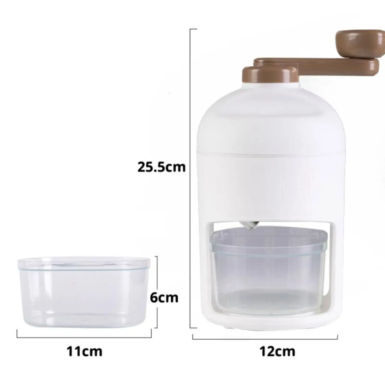 Manual Rotary Ice Crusher Hand Shaved Ice Machine for Camping Bars Outdoor