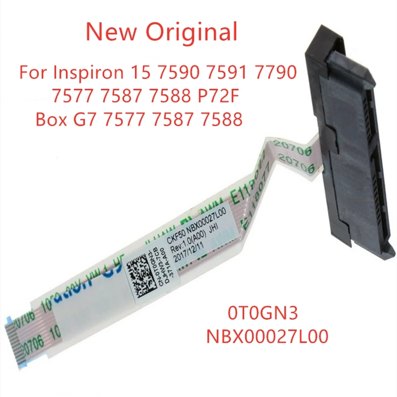 

New Original Hard Disk Cable For Dell Inspiron 15 7590 7591 7790 Box G7 7577 7587 7588 Interface cable 0T0GN3 NBX00027L00