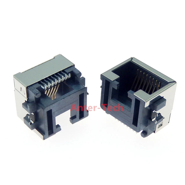 HR911105A RJ45 Socket 1000Base-T WiFi Network Connector Original Gigabit  Ethernet Network Port Transformer With LED - AliExpress