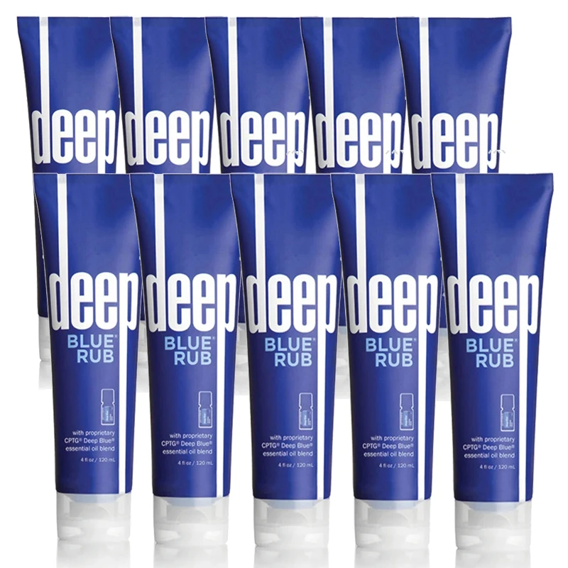 

10Pcs /Set Deep Blue Rub Essential Oil Blend With Proprietary Cptg 120ML Massage Soothing Cream Soothing Cooling