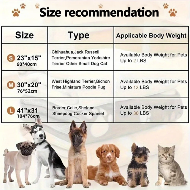 One Set of 1 Packs, Soft Flannel Pet Blankets for Dogs and Cats - Soft Polyester Fiber, Machine Washable with Paw Print Pattern 6