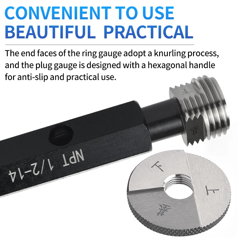 UT TAP 1개/세트 NPT 테이퍼 파이프 나사 플러그/링 게이지 측정 도구 NPT1/163/4 NPT1''-- 1''1/4 1''1/2 NPT2''-- 2''1/2 NPT3''--
