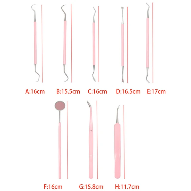 Ensemble d'outils dentaires pour dentiste, 1 pièce, miroir buccal, pince à  épiler, sonde, kit de soins dentaires - AliExpress