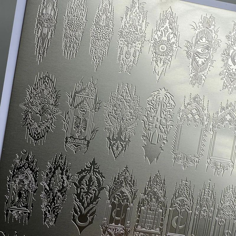 NAIL ART STAMPING PLATES CAVED WINDOW IMAGE PLATES