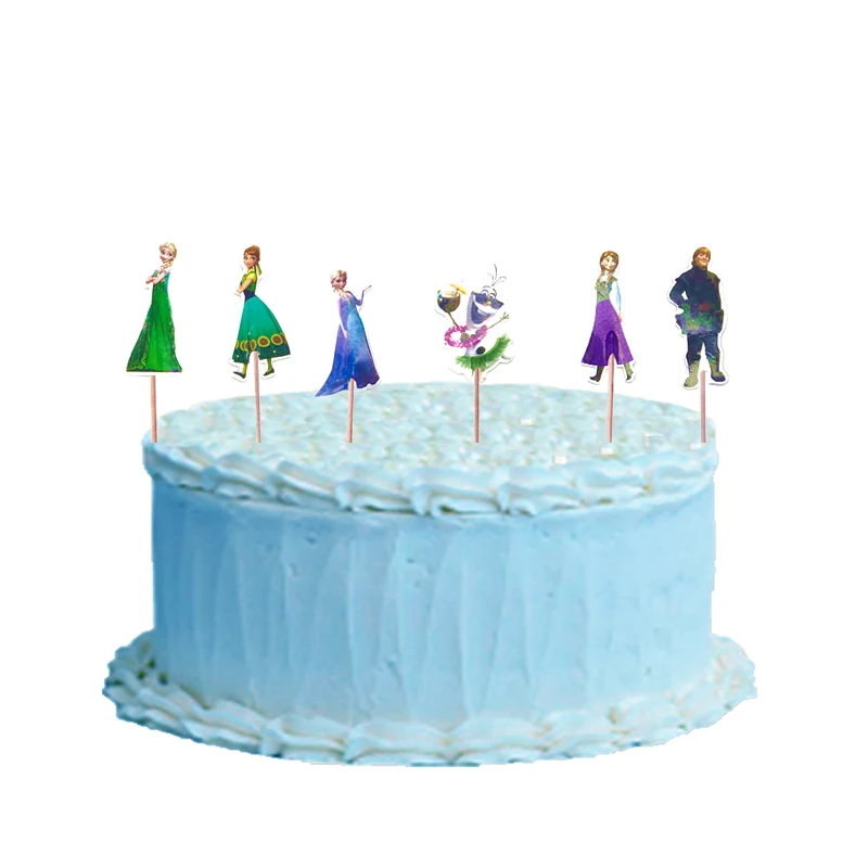 Cake Toppers 24pcs Mickey Minnie Mouse Cupcake Toppers Pick Kids Birthday Party Decoration Unicorn Frozen Cake Flag Wedding Decorations