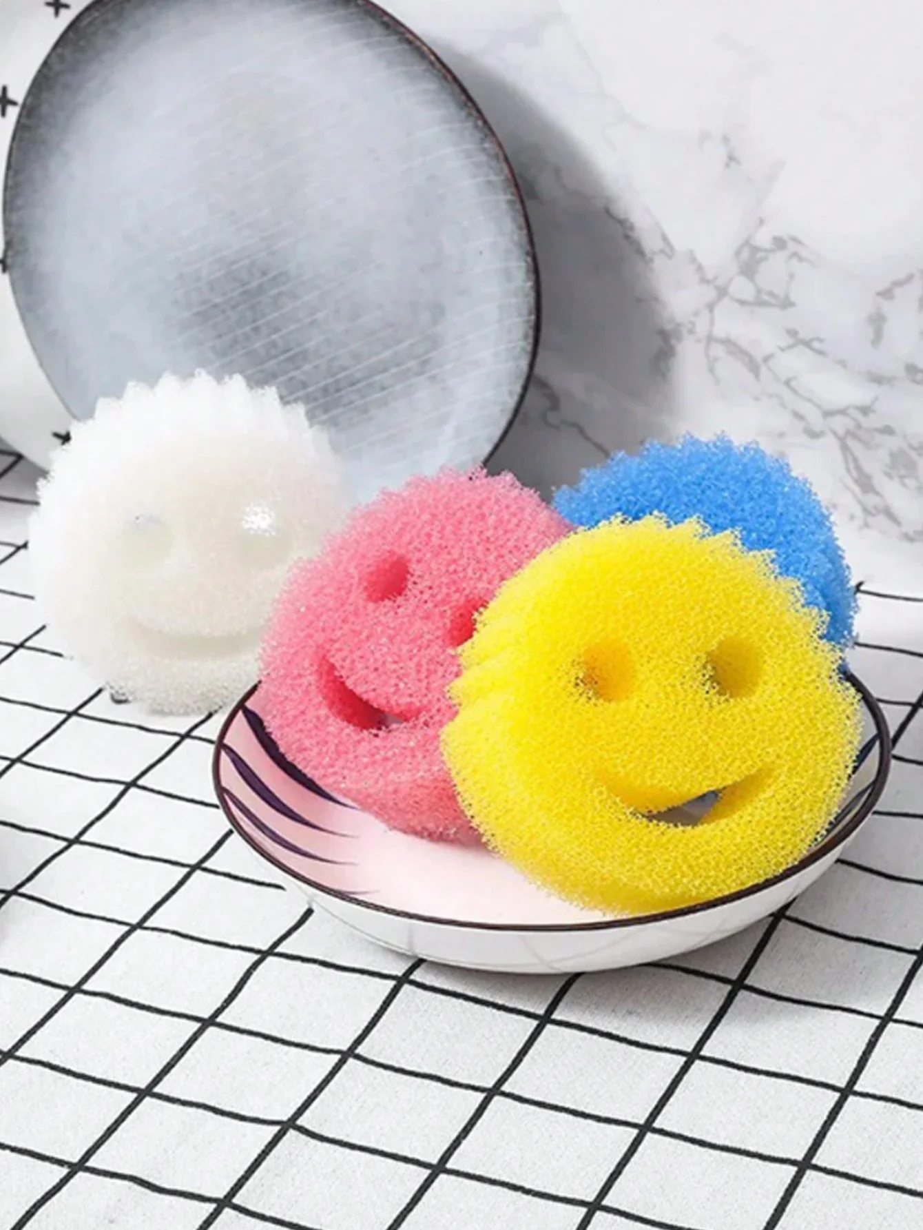 3PCS Cleaning Wipe Dishwashing Sponge Cloth Strong Scouring Pad Kitchen Bathroom Miracle Sponge Stain Odor Resistant Migic Wipe