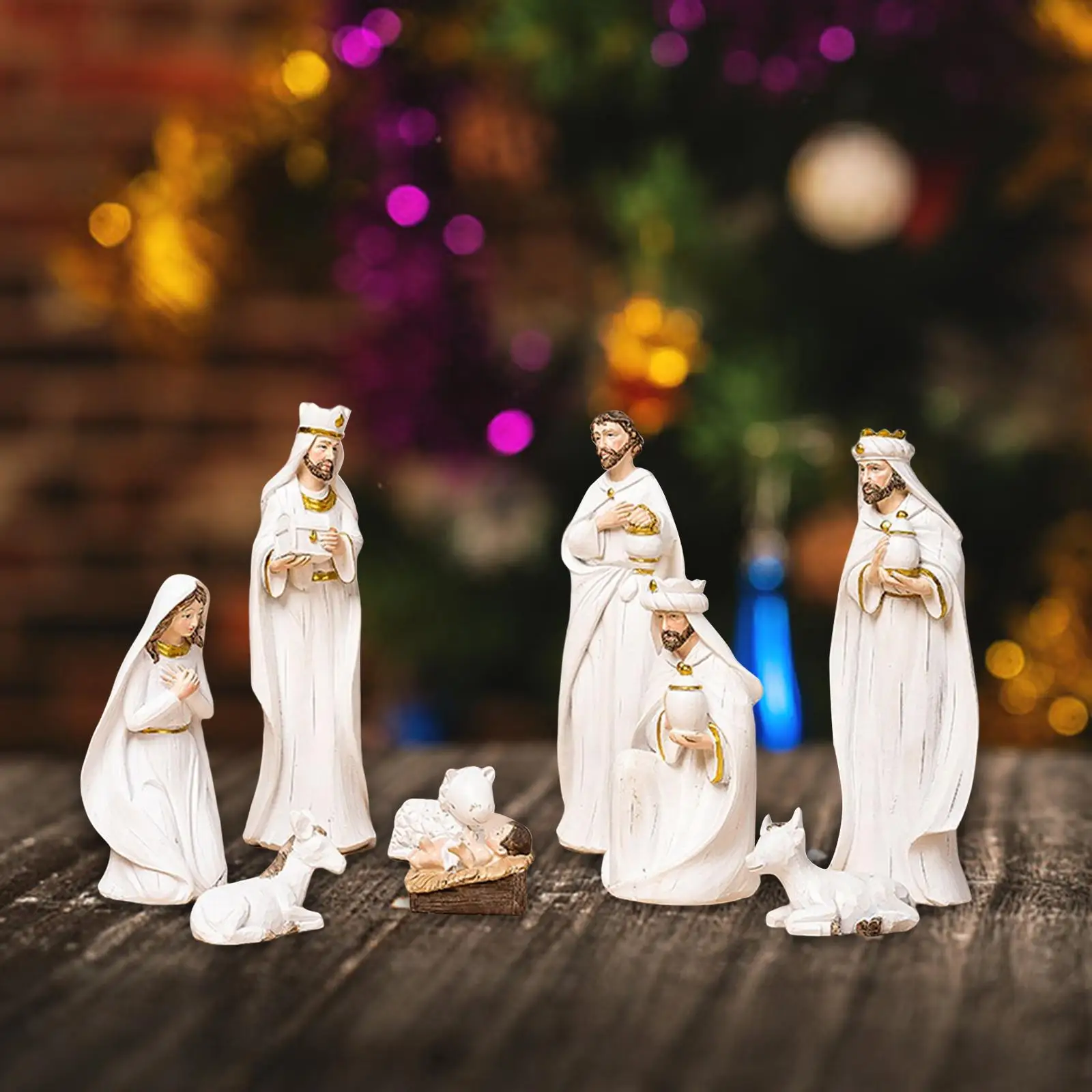 Traditional Nativity Figurine Set Jesus Christmas Ornaments Playset