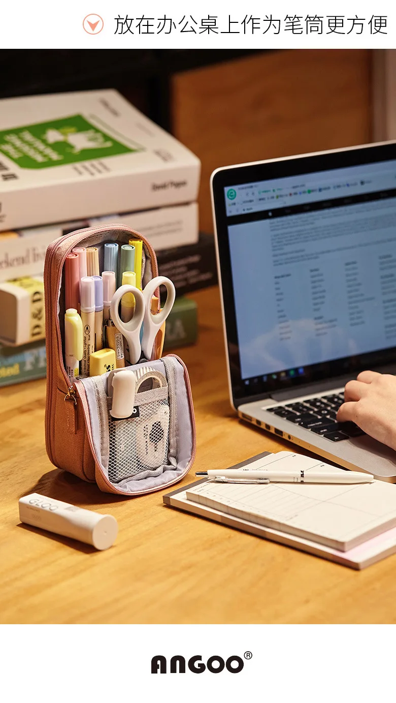 Large Capacity Pencil Case Stationery School Supplies Pencil Cases Pouch Office Desk Storage Bag Students Kids Pen Case Bags Bo - 5