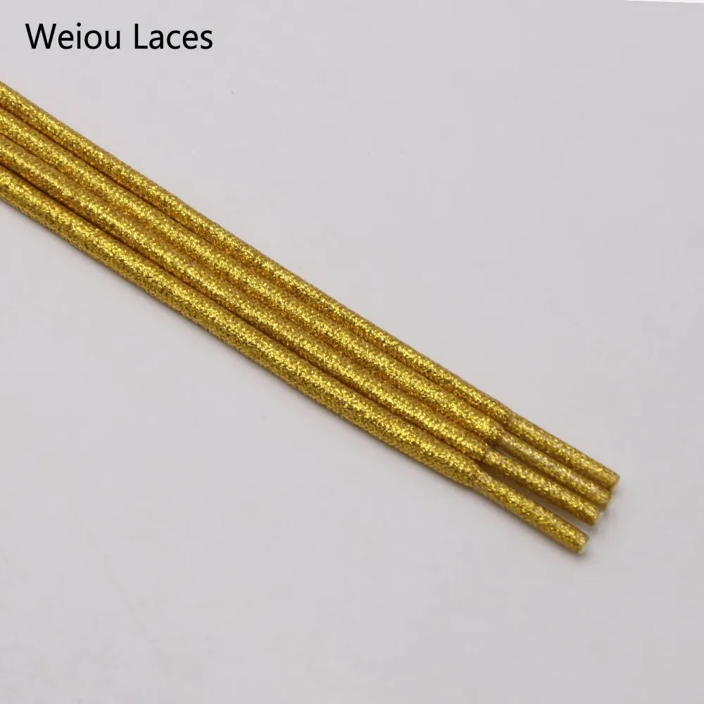(30 Pairs/Lot)Weiou New 4.5mm Colorful Rounded Metallic Shoelaces Fancy Sports Canvas Shoestrings Unique Pearlized Rope Laces