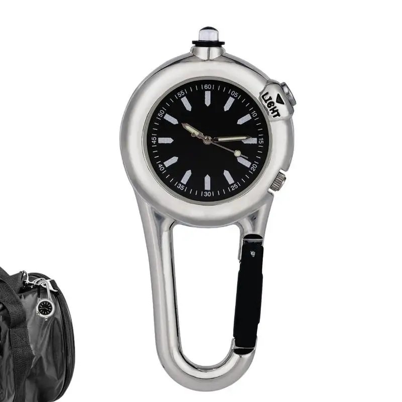 

Clip Watch Pocket Water Resistant Clip-On Quartz Watch Clip On Outdoor Quartz Watches Glow In The Dark For Walking And Camping