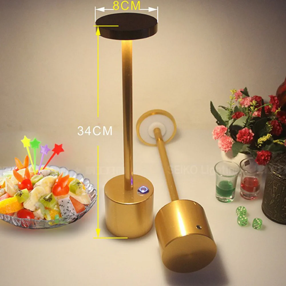 

Creative Office Restaurant Bar Table Lamp Study Reading Touch Led Desk Light Port for Bedroom