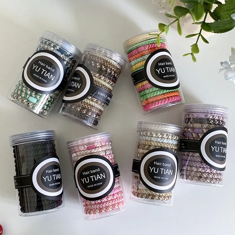 15 teile/satz Haar Krawatten Dosen Verpackung Geflochtene Twisted Elastische Haarband Langlebig Hohe Elastizität Gummibänder Frauen Haar Zubehör – Detail 1