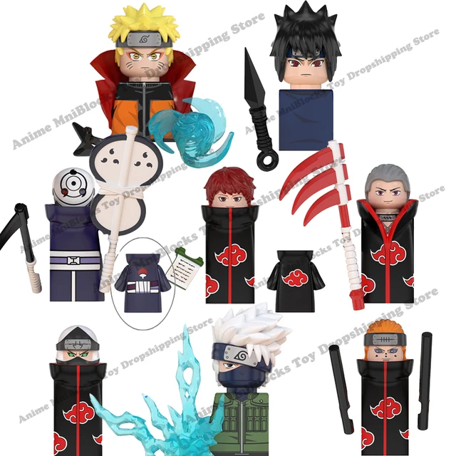 Boneco Sasuke Uchiha Criança Anime Naruto Blocos De Montar