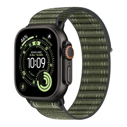 Versatile Nylon Sport Loop Strap for Apple Watch - Durable and Adjustable Bracelet Band (Army Green)
