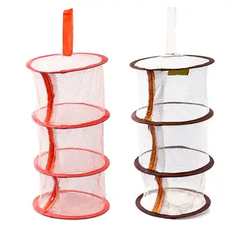 Zipper Bra Drying Basket 3 Layers Drying Rack Net Herb Drying Black Mesh Hanging Dryer Rack for Plant Hydroponics Flowers 1