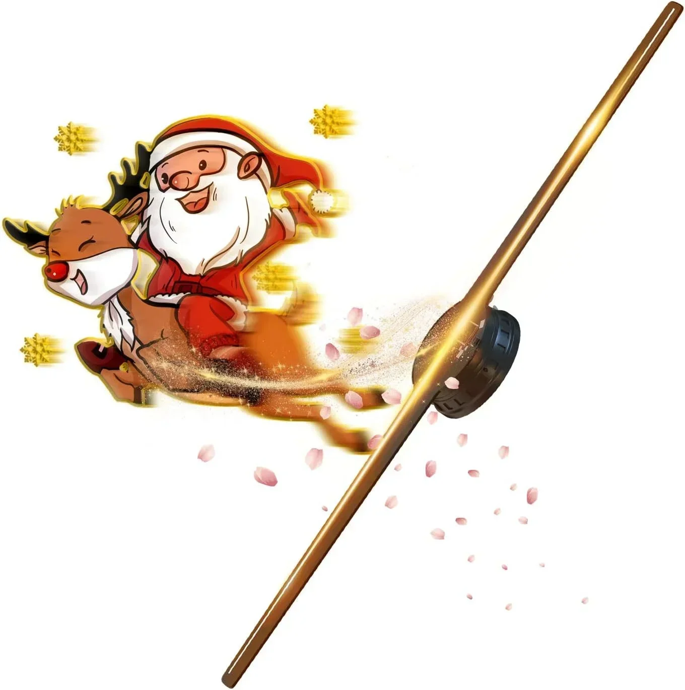 42CM 3D Hologram Fan 3D Holographic Projector Advertising Display Light HD Holographic Projector for Stores Bars Party