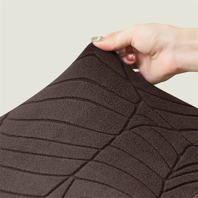 1/2pcs Jacquard Shell Chair Cover for Dining Room Stretch Armless Seat Slipcover Solid Color Chair Protector Slipcover Home