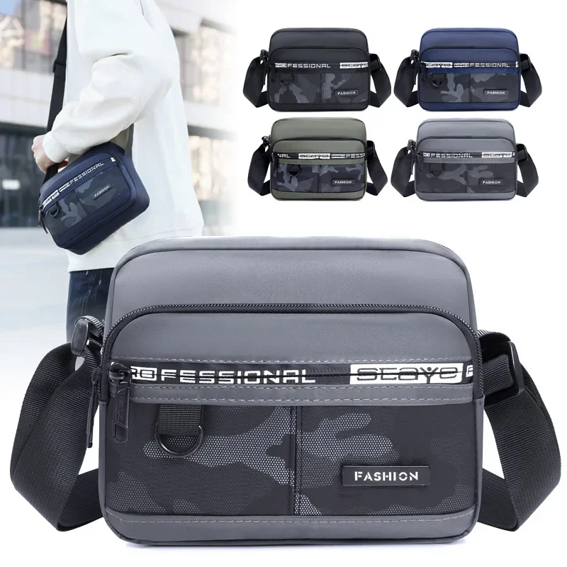 YoReAi New Casual Simple Shoulder Bag for Men Water Proof Large Capacity Multi-layered Crossbody Messenger Travel Bags