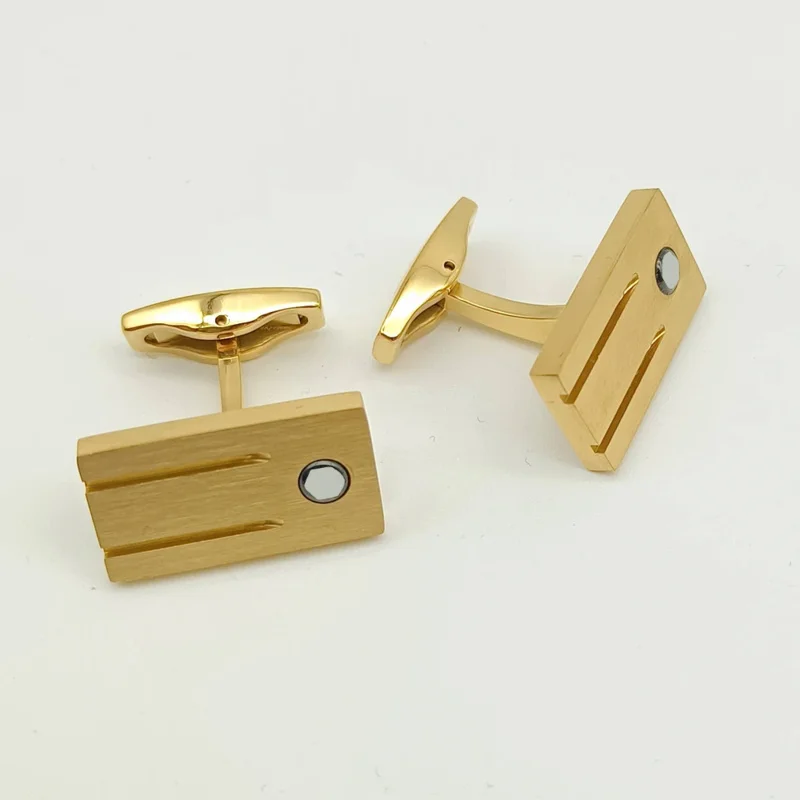 Cuff Links MB 3 Colors Rectangle 316 Stainless Steel 1:1 High Quality Man Shirt Cufflinks Classic Buttons With Box Set