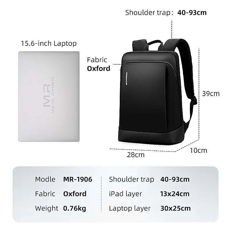 Mark Ryden Men Backpack 40*30*14 Laptop Backpack Casual Oxford Male Business Bag 15.6 Inch Computer Notebook Backpacks 2