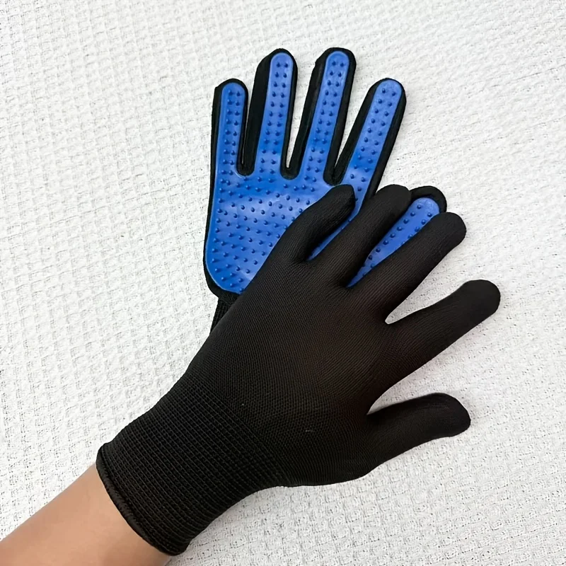 Pet Grooming & Deshedding Glove with Massage Brush