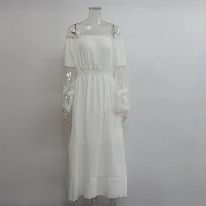 chinese dress ladies Women's Yvinne Maxi Dress White in Size Large by Outcast