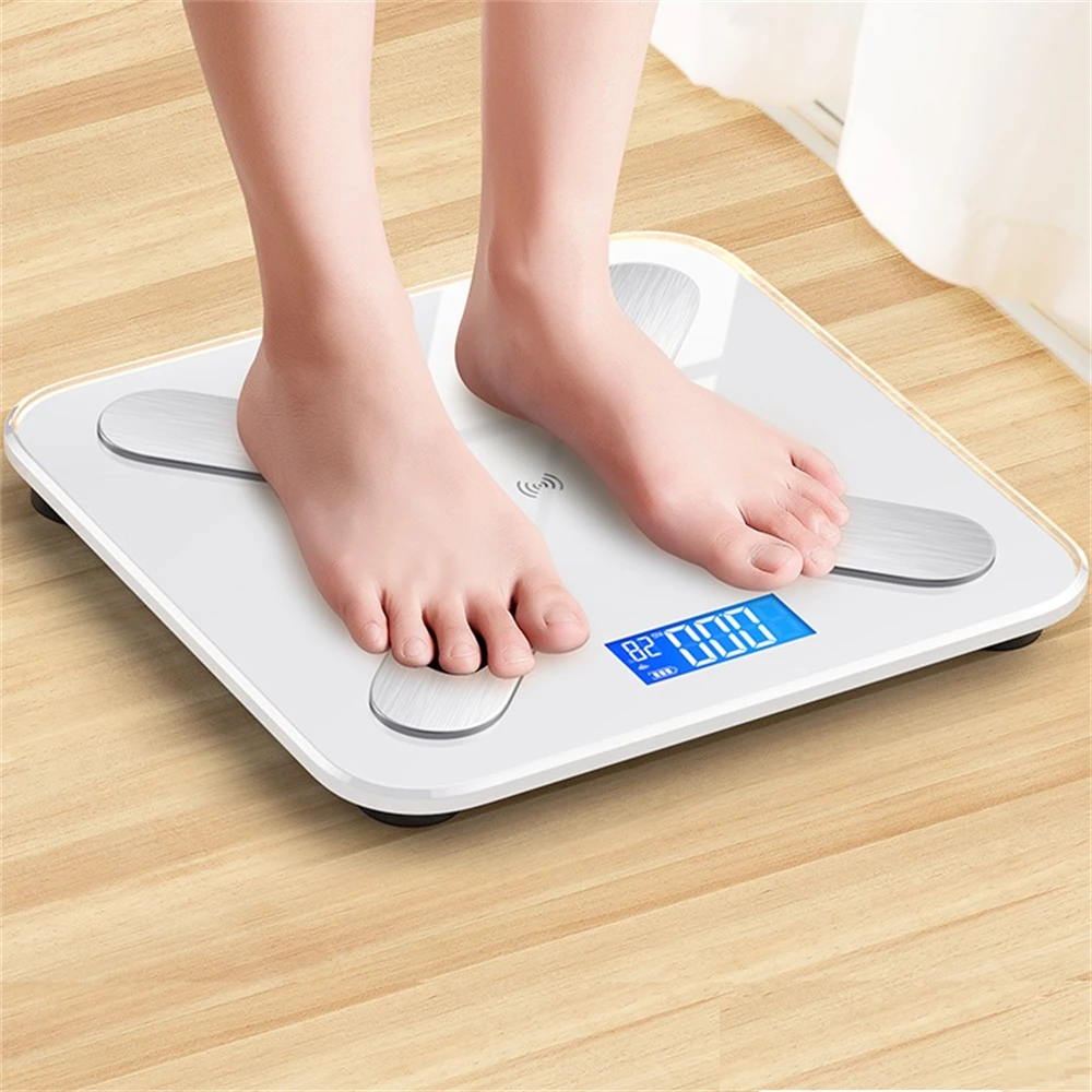 

Bluetooth Body Fat Scale BMI Scale Smart Electronic Scales LCD Digital Bathroom Weight Scale Balance Body Composition Analyzer