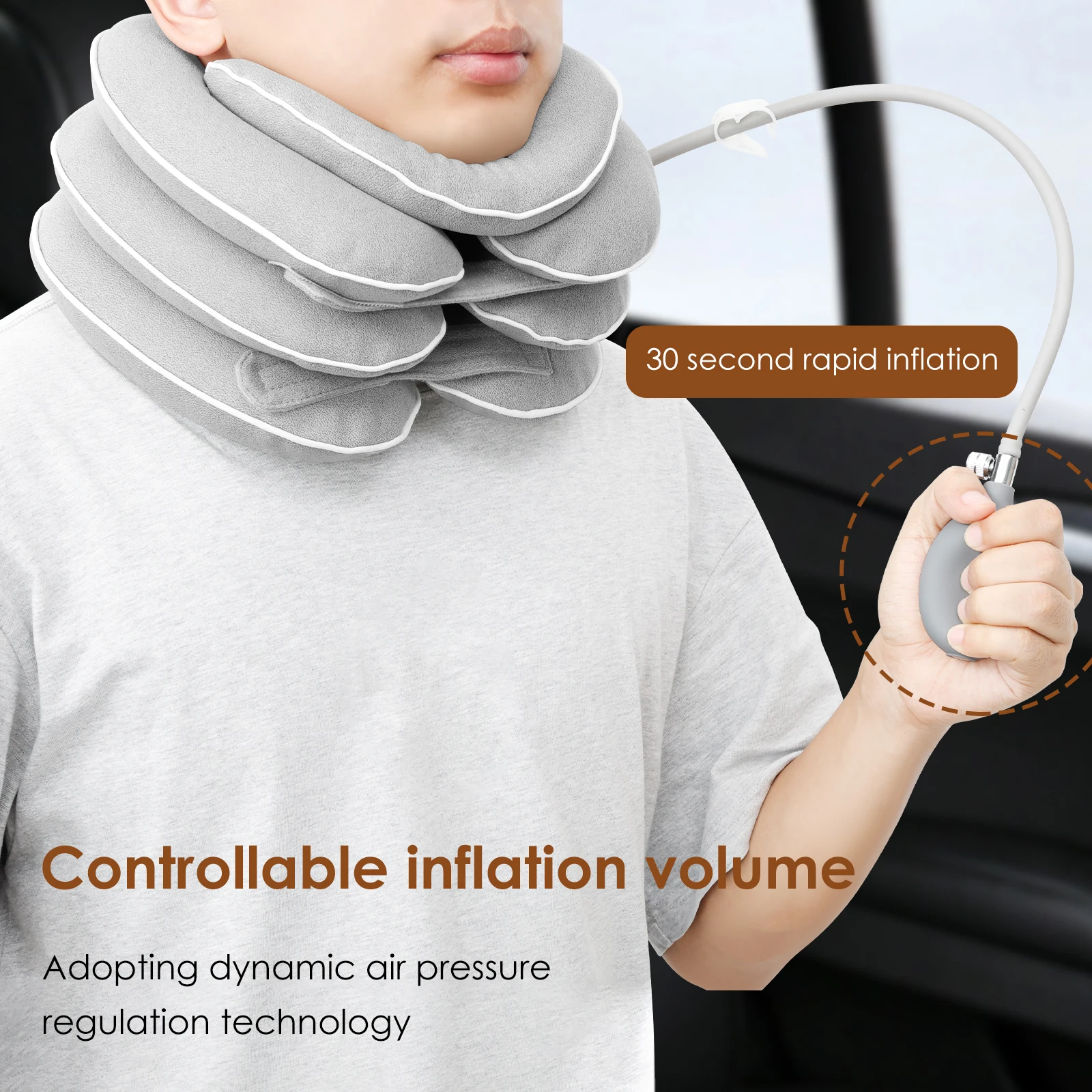 Cervical Traction Device Inflatable Cervical Brace Adjustable Inflatable Neck Braces Neck Traction Necks Relief Tools for Home