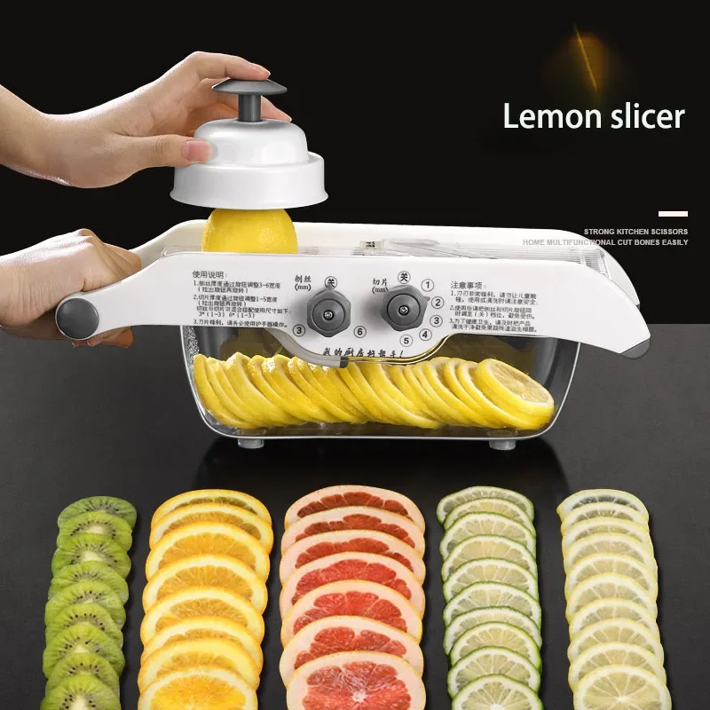 

Slicer Multifunctional Vegetable Grater Accessories Basket,fruit With Kitchen Potato Carrot Lemon Chopper Cutter