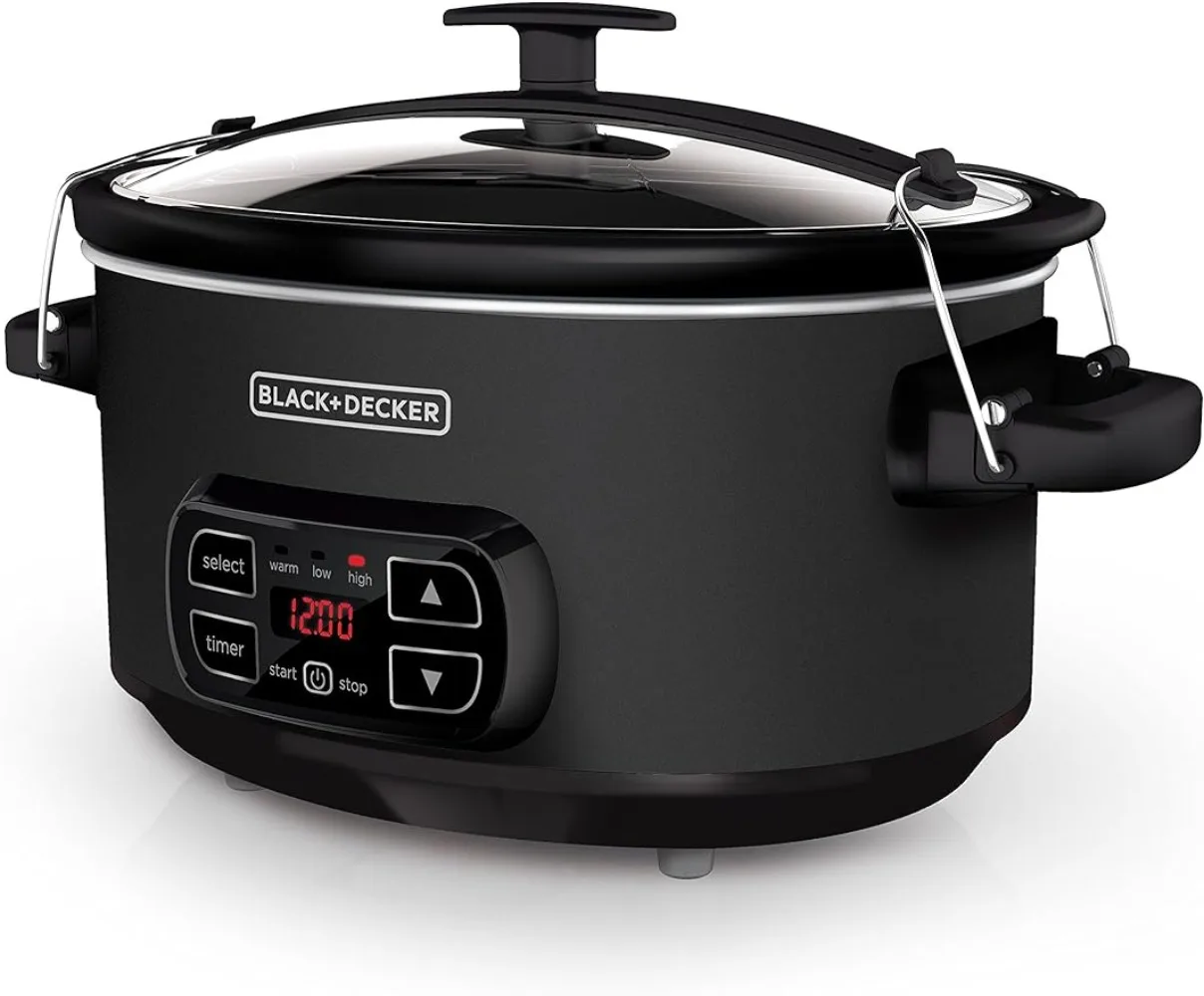 

7-Quart Slow Cooker, SCD4007, Chalkboard Exterior, Locking Lid, 3 Heat Settings, Removable Stoneware Crock