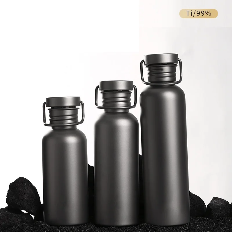 Titanium water bottle 500ml 600ml 750ml for ultralight camping sports