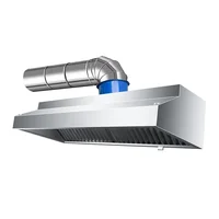 Kitlalong Commercial Stainless Steel Smoke Exhaust Vent Hood Restaurant Hotel Kitchen Extractor Range Hood System 1