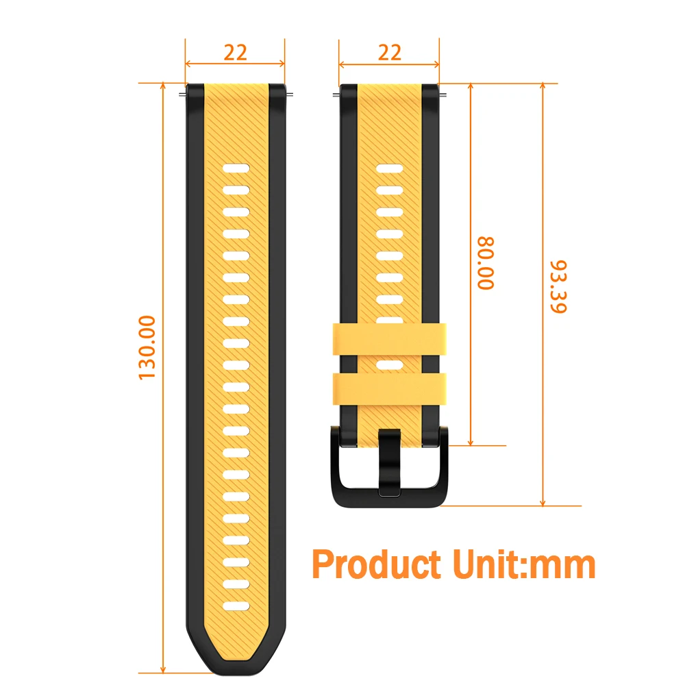 Premium Silicone Sport Bracelet - 22mm Universal Strap