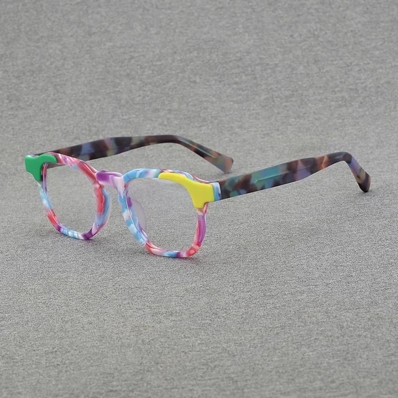 

Модные Разноцветные ацетатные оправы для очков для мужчин, высококачественные дизайнерские оптические очки для близорукости, женские индивидуализированные очки для чтения