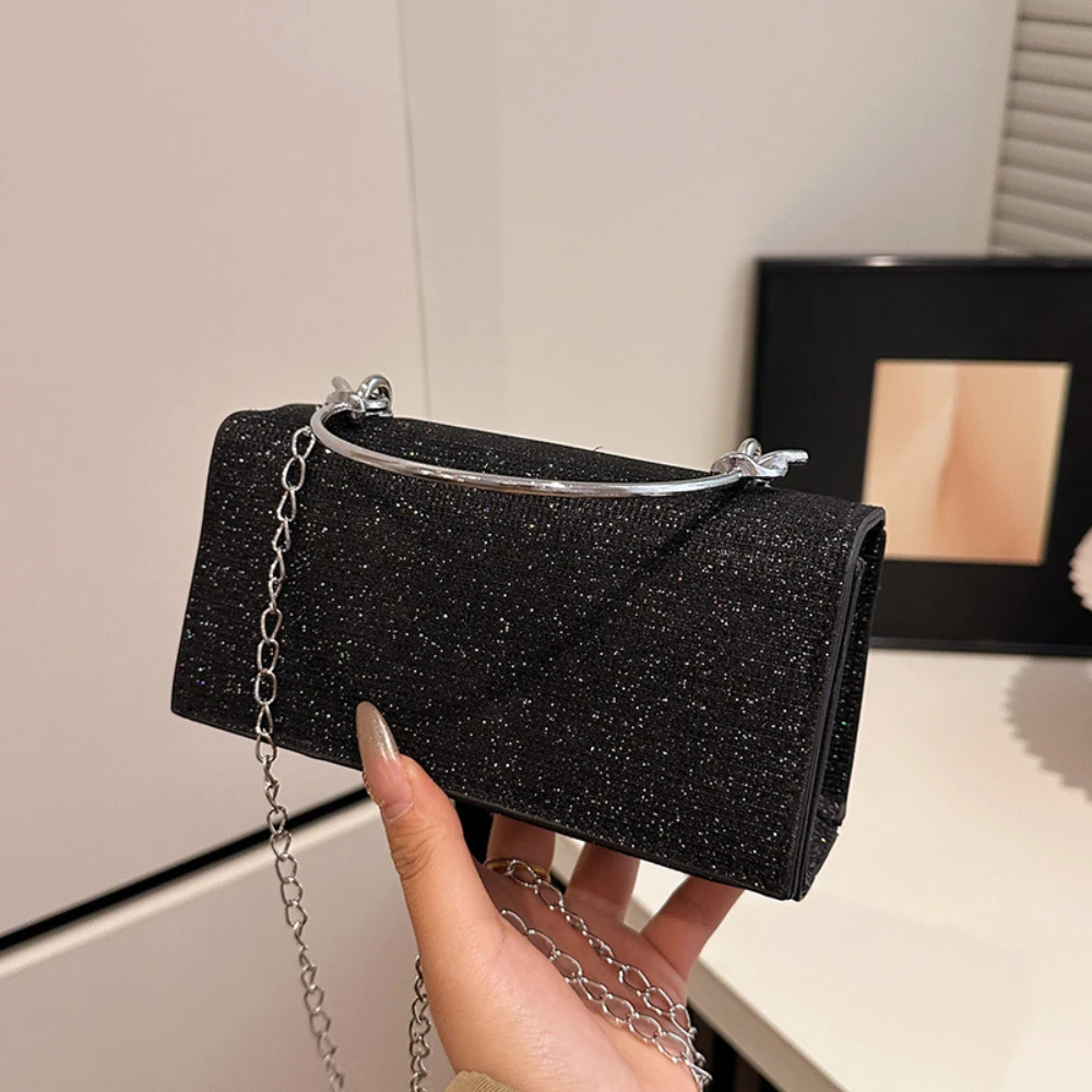 Fashion Elegant Clutch Bag Women Shiny Chain Shoulder Crossbody Bag Ladies Chic Cocktail Wedding Party Envelope Evening Bag