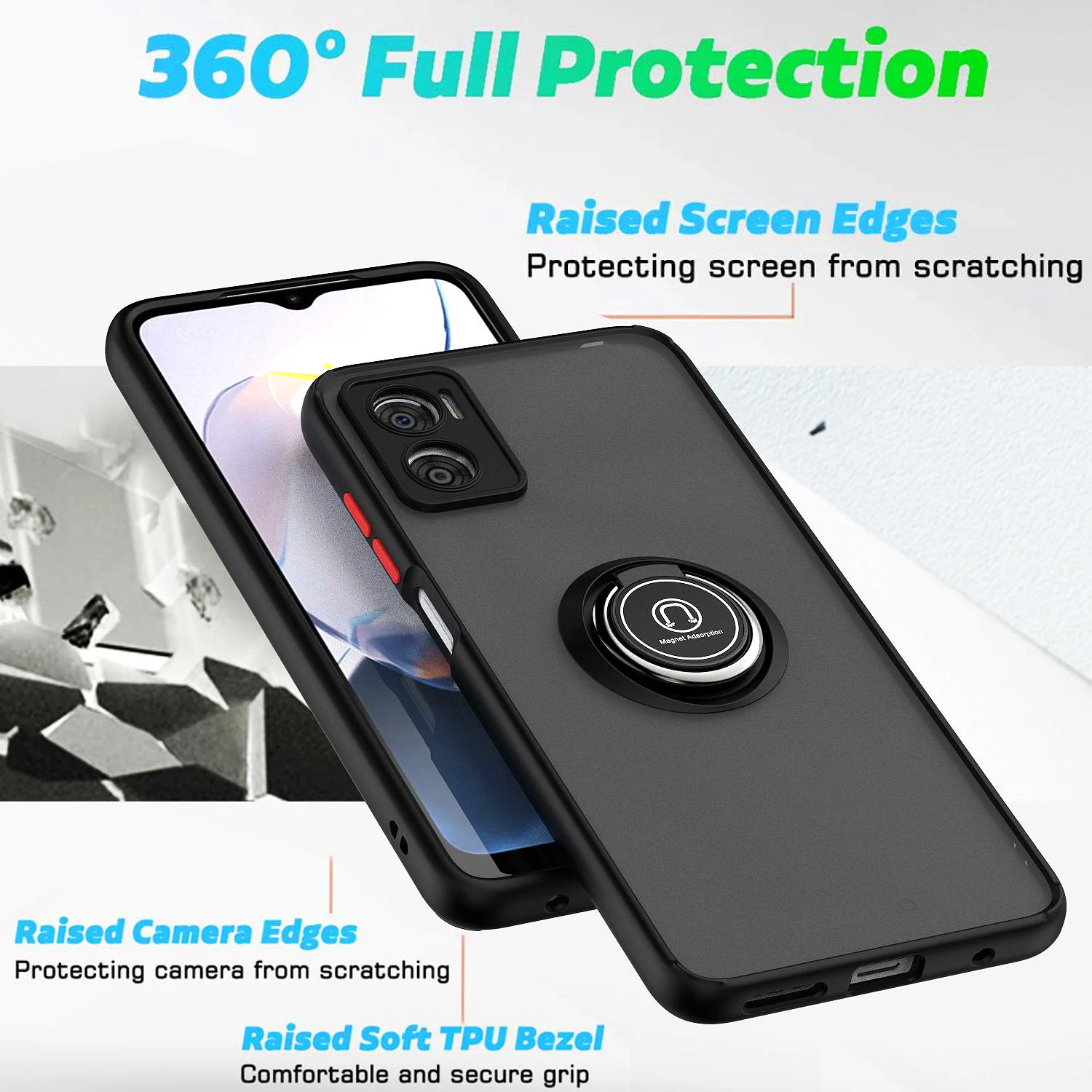 Amazon.com: Universal Phone Ring Holder Case Fit iPhone Xs Max XR X 11 7 8  Plus Unimax UMX U683CL Elastic Silicone Bumper Cover Compatible with Huawei  P20 Pro Samsung S9 Xiaomi Blu