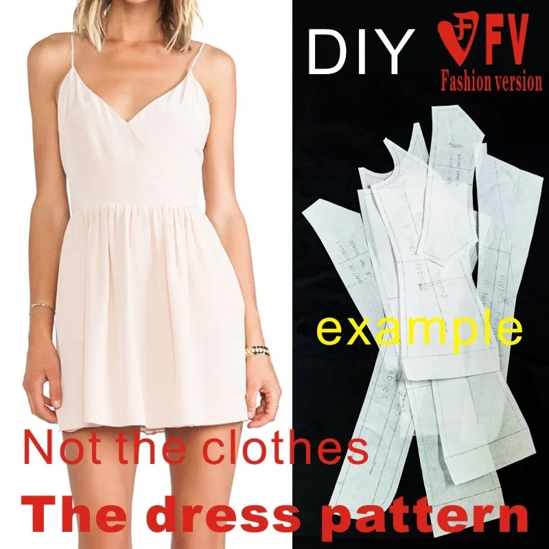 Dresses Sewing Pattern Template Cutting drawing Clothing DIY ((Not selling clothes)) BLQ-122