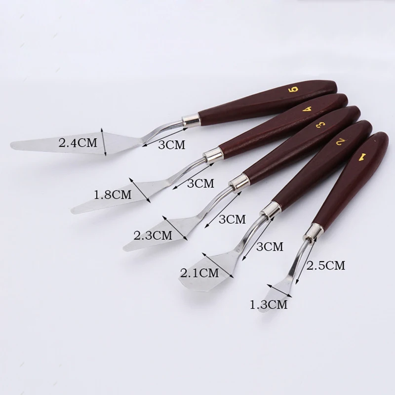 5pcs Stainless Steel Artists Palette Knife Set, Small Size for Painting  Mixing Scraper,Thin and Flexible Art Tools for Oil Painting, Acrylic Mixing