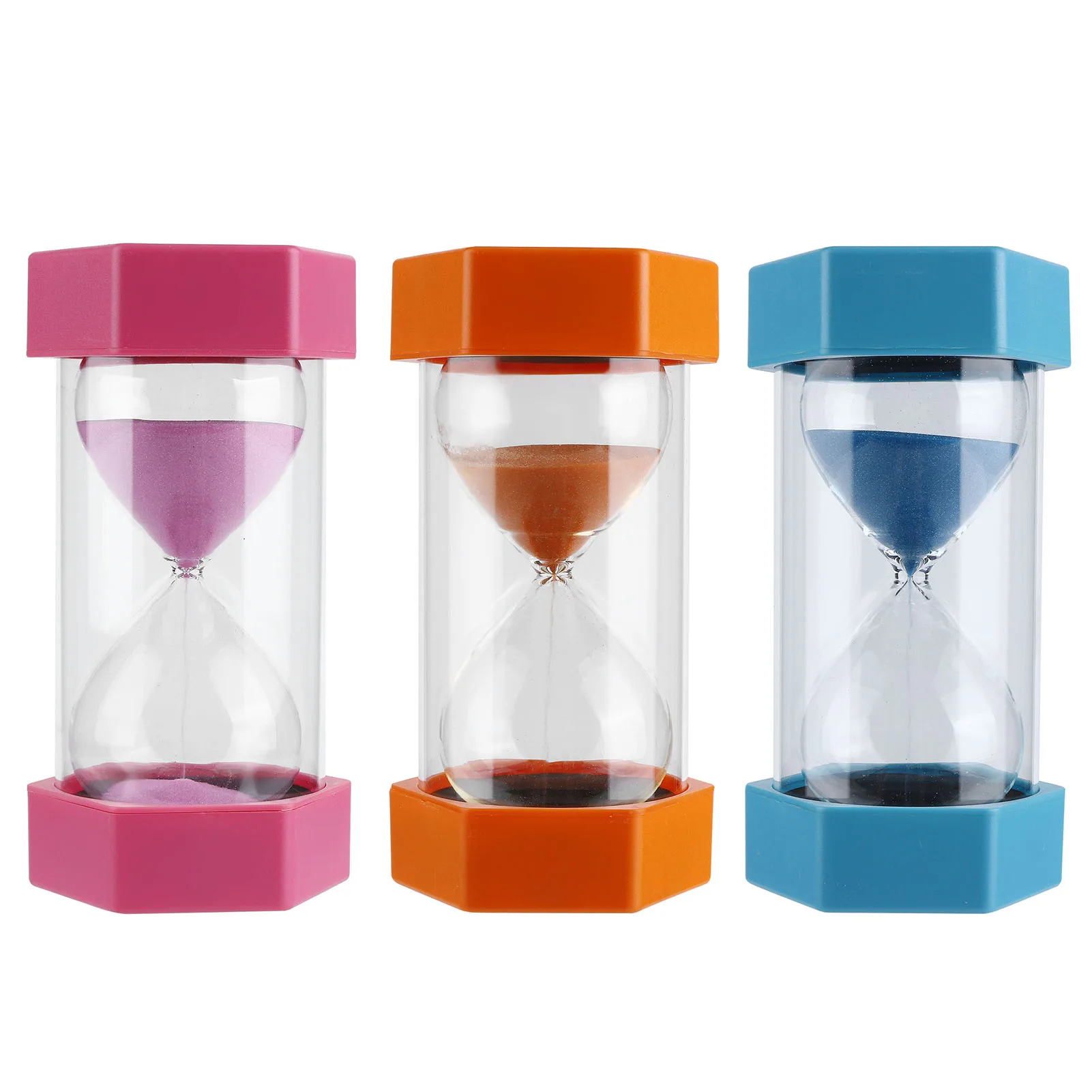 

Hexagonal Hourglass 30 Minutes Sand Timer Anti-fall Sand Glass For Classroom Home Office Kitchen Use