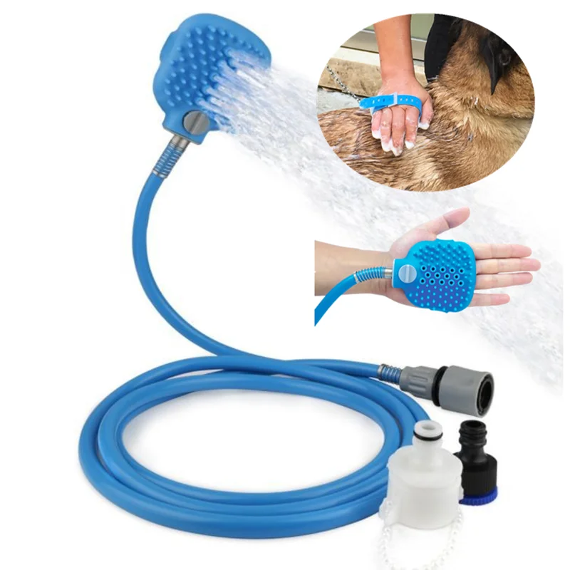 

Pet Bath Brush with Shower Spray Massage Nozzle Cat and Dog Bath Supplies pet products for dog shower hower hair brush
