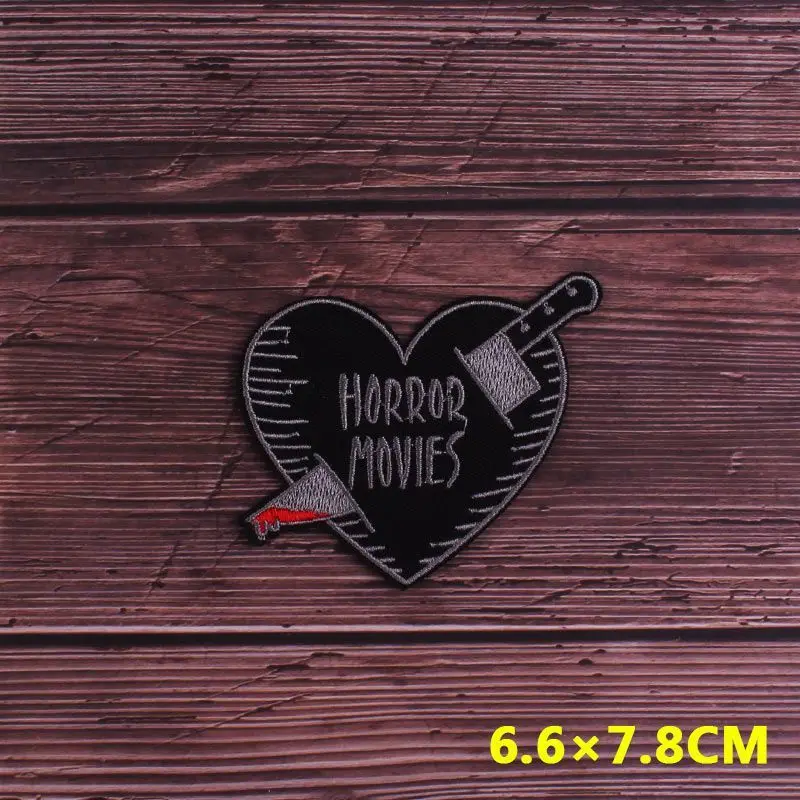 Punk Patch DIY Embroidery Patches for Clothing Stripes Badge Ghost Skull Patches for jacket Iron on Patch on Clothes Accessories