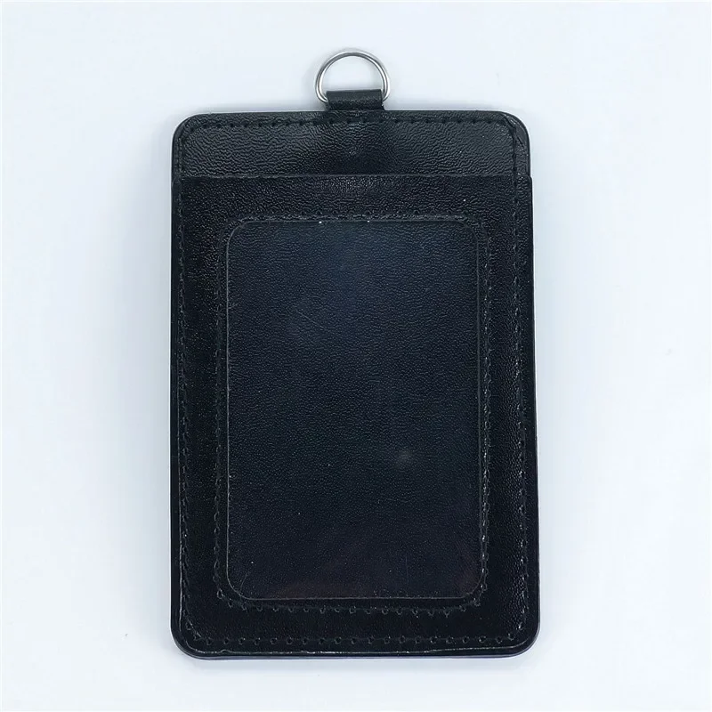 Card Holder Fashion PU Leather Set Women Men Student Retractable Badge Reel ID Cover Case Nurse Badge Lanyards